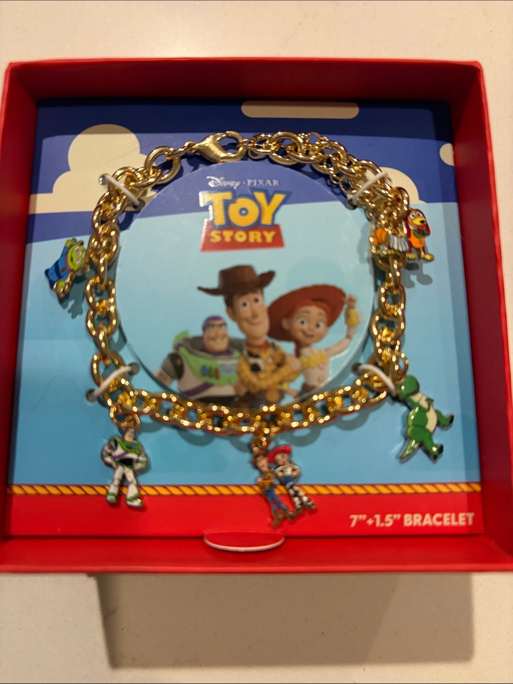 Disney Pixar Toy Story Gold Charm Bracelet
